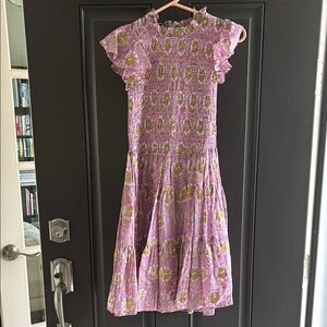 Oliphant Women’s Dress in Lavender and Mustard